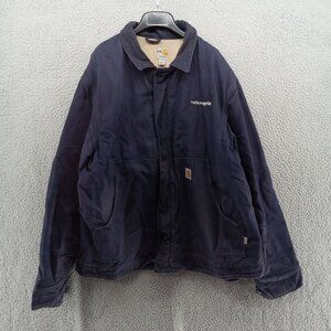 Carhartt Jacket Mens XL Blue Duck Canvas FR Flame‎ Resistant Dearborn Full Swing